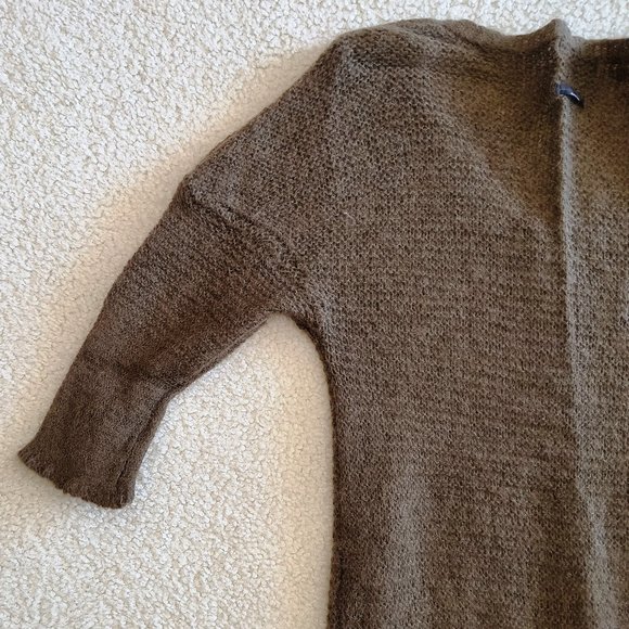 Cotélac Mohair Sweater Dress Tunic with Scoop Neck Olive Size 4 (US 12) - Picture 11 of 12